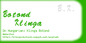 botond klinga business card